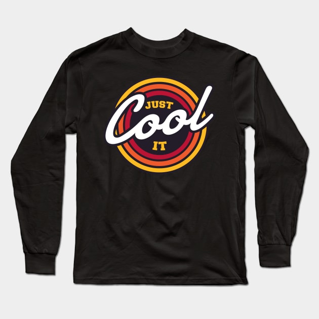 vintage retro style quotes cool it Long Sleeve T-Shirt by Midoart